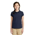 thumbnail image 1 of Port Authority Girls Silk Touch Peter Pan Collar Polo-XL (Navy), 1 of 6