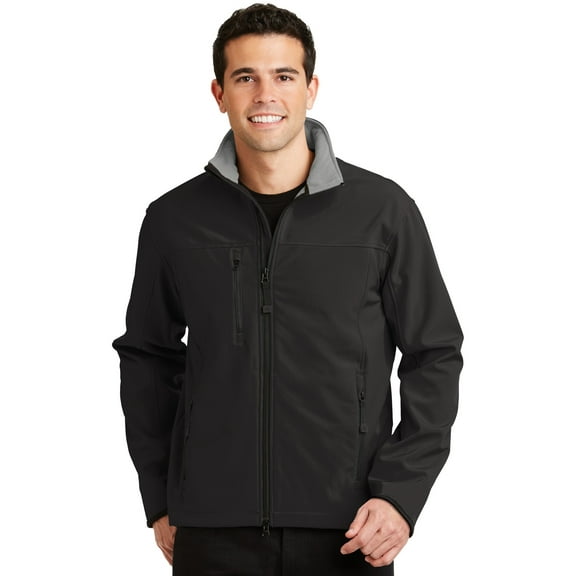 Port Authority Glacier Soft Shell Jacket J790 - Black/Chrome - M
