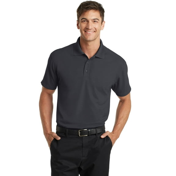 Port Authority Grid Polo (K572) Battleship Grey, 3XL