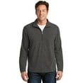thumbnail image 1 of Port Authority Heather Microfleece 1/2 Zip Pullover-2XL (Black Charcoal Heather), 1 of 6