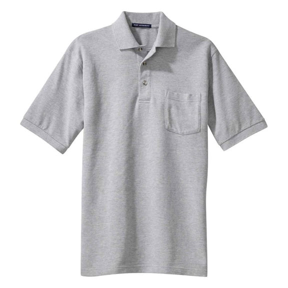 Port Authority Heavyweight Cotton Pique Polo With Pocket. K420p