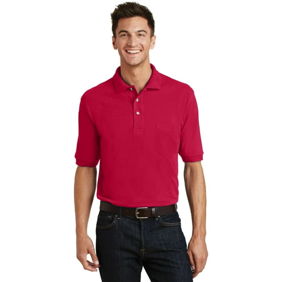 Port Authority Heavyweight Cotton Pique Polo with Pocket, Style K420P