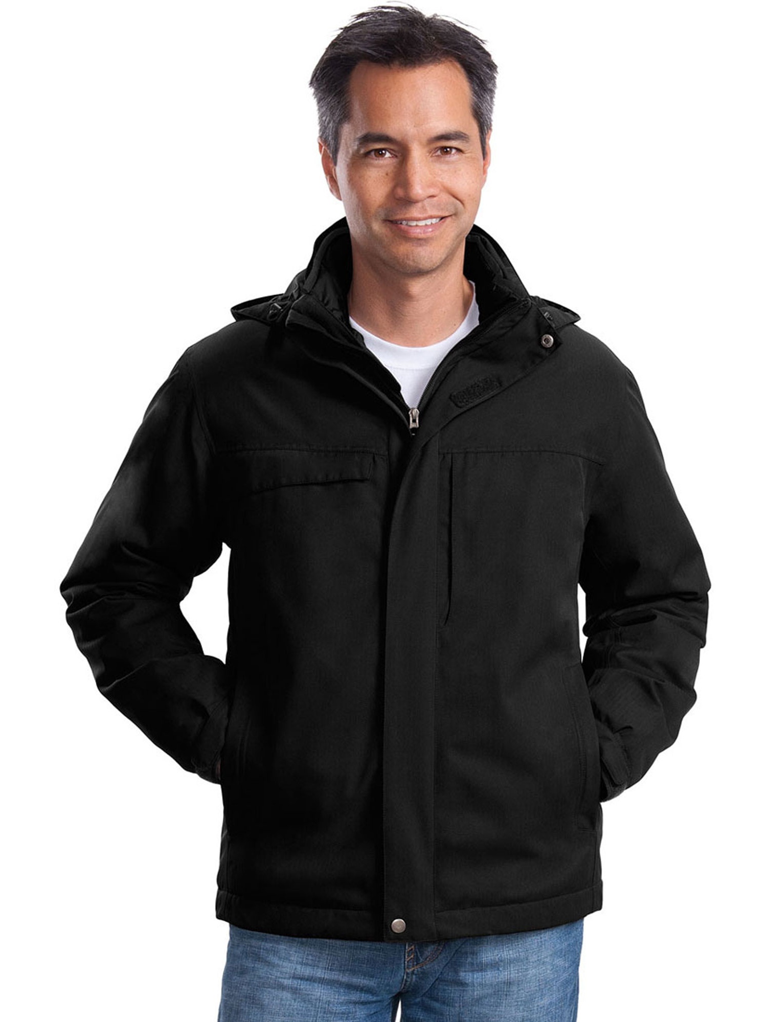 Port Authority Herringbone 3-in-1 Parka. J302 - Walmart.com