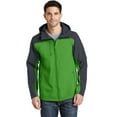 thumbnail image 1 of Port Authority Hooded Core Soft Shell Jacket-S (Vine Green/ Battleship Grey), 1 of 6
