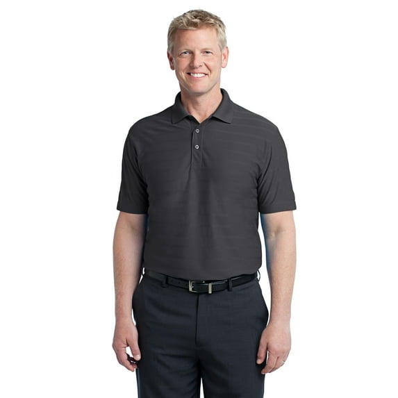 Port Authority Horizontal Texture Polo (K514) Grey Smoke, 4XL