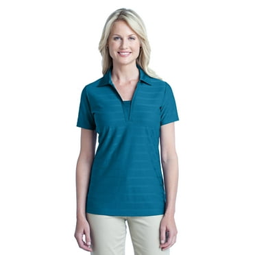 Port Authority Horizontal Texture Polo (L514) Peacock Blue, M