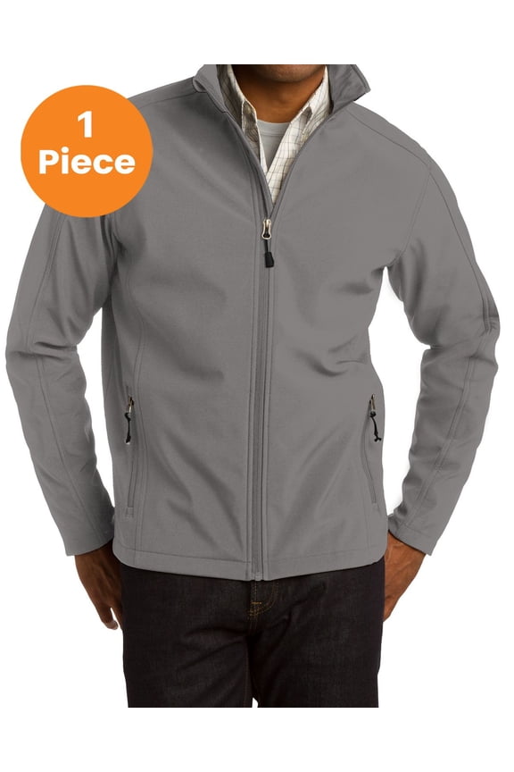 J317 Core Soft Shell Jacket, Deep Smoke, S, Mens Athletic Jackets