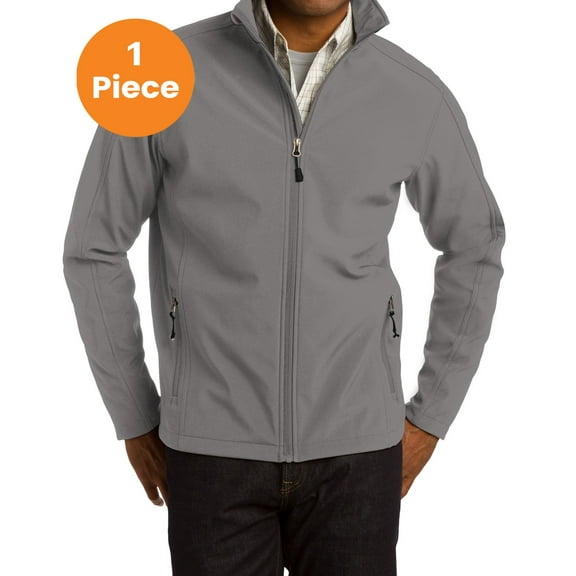 Port Authority J317 Core Soft Shell Jacket, Deep Smoke, S, Mens Athletic Jackets