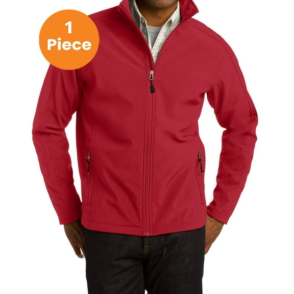 Port Authority J317 Core Soft Shell Jacket, Rich Red, 3XL, Mens Coats and Jackets