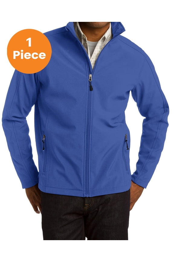 J317 Core Soft Shell Jacket, True Royal, 5XL, Mens Athletic Jackets