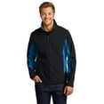 thumbnail image 1 of Port Authority J318 Core Colorblock Soft Shell Jacket, Black/ Imperial Blue, 4XL, 1 of 1