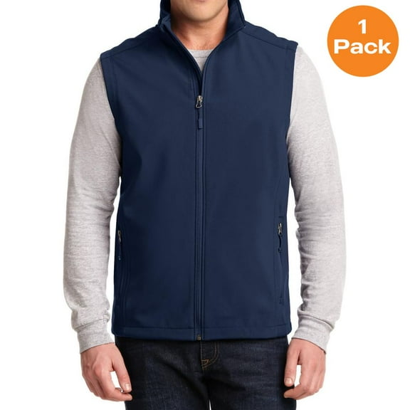 Port Authority J325 Core Soft Shell Vest, Dress Blue Navy, M, Mens Coats and Jackets