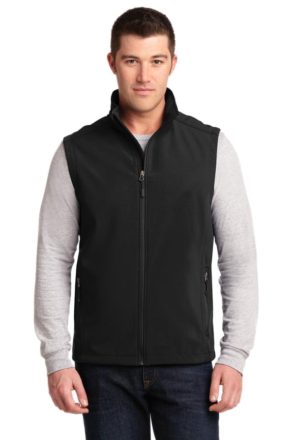 J325 Mens Core Soft Shell Vest, Black - Extra Large