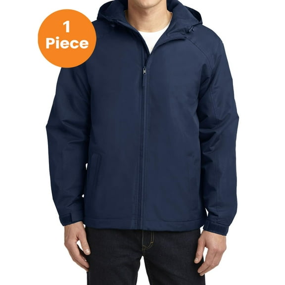 Port Authority J327 Hooded Charger Jacket , True Navy, 2XL, Mens Coats and Jackets