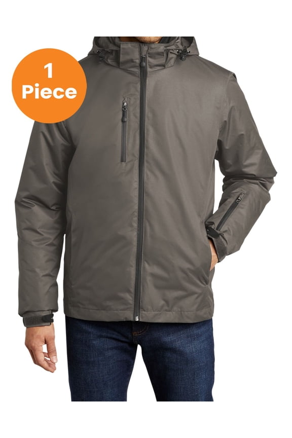 J332 Vortex Waterproof 3-in-1 Jacket, Deep Smoke/ Charcoal, 4XL, Rain Jackets