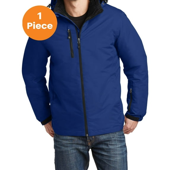 Port Authority J332 Vortex Waterproof 3-in-1 Jacket, Night Sky Blue/ Black, S, Mens Coats and Jackets