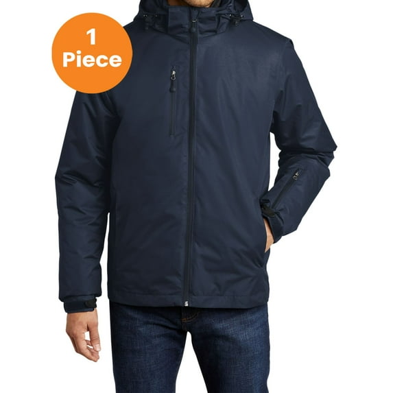 Port Authority J332 Vortex Waterproof 3-in-1 Jacket, River Blue Navy/ River Blue Navy, 4XL, Plus Size Coats
