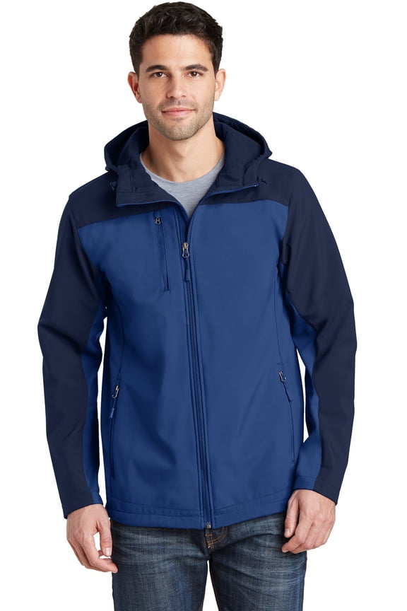 J335 Hooded Core Soft Shell Jacket, Mens Athletic Jackets