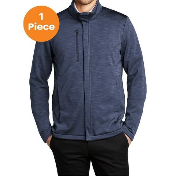 Port Authority J339 Stream Soft Shell Jacket, Dress Blue Navy Heather, 4XL, Mens Coats and Jackets