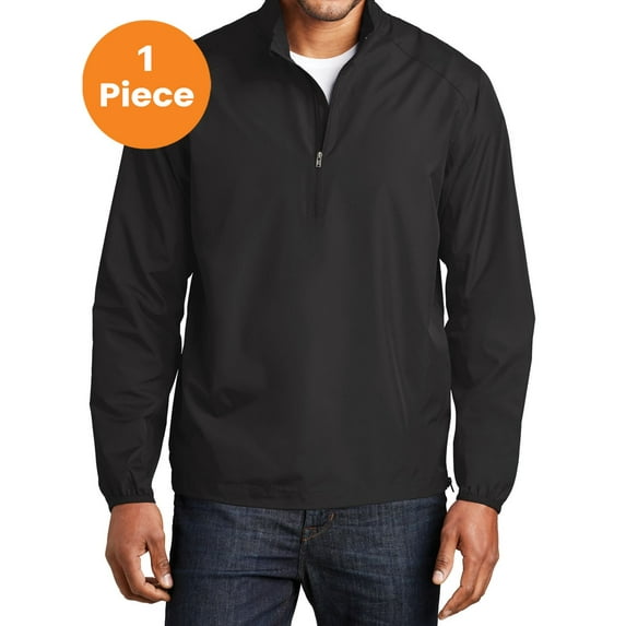 Port Authority J343 Zephyr 1/2-Zip Pullover, Black, 4XL, Mens Hoodies and Sweatshirts