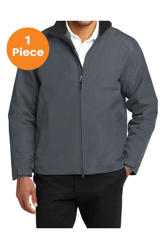 J354 Challenger II Jacket , Steel Grey/True Black, S, Mens Coats and Jackets