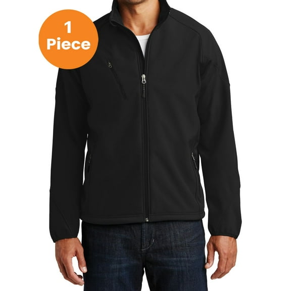 Port Authority J705 Textured Soft Shell Jacket, Black, 4XL, Mens Fleece Jackets