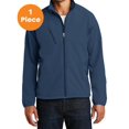 thumbnail image 1 of Port Authority J705 Textured Soft Shell Jacket, Insignia Blue, 4XL, Mens Coats and Jackets, 1 of 1