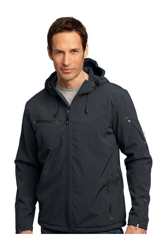 J706 Textured Hooded Soft Shell Jacket, Big and Tall Coats and Jackets