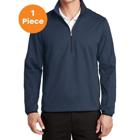 Port Authority J716 Active 1/2-Zip Soft Shell Jacket, Dress Blue Navy, XS, Mens Hoodies and Sweatshirts