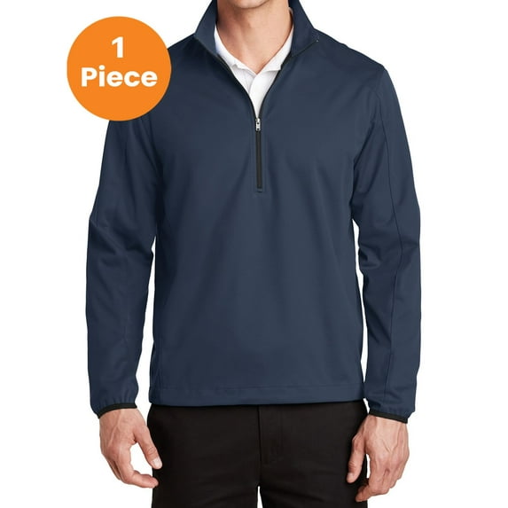Port Authority J716 Active 1/2-Zip Soft Shell Jacket, Dress Blue Navy, XS, Mens Hoodies and Sweatshirts