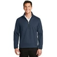 thumbnail image 1 of Port Authority Active 1/2 Zip Soft Shell Jacket-XS (Dress Blue Navy), 1 of 6