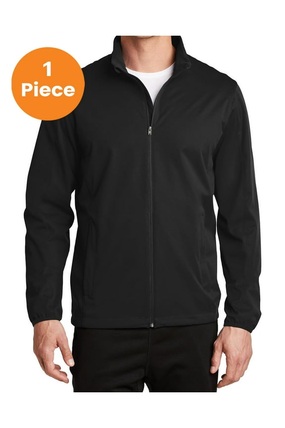 J717 Active Soft Shell Jacket, Deep Black, L, Mens Coats and Jackets