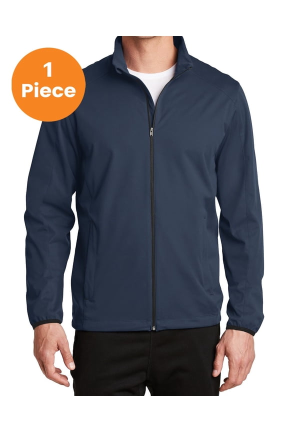 J717 Active Soft Shell Jacket, Dress Blue Navy, 3XL, Big and Tall Coats and Jackets