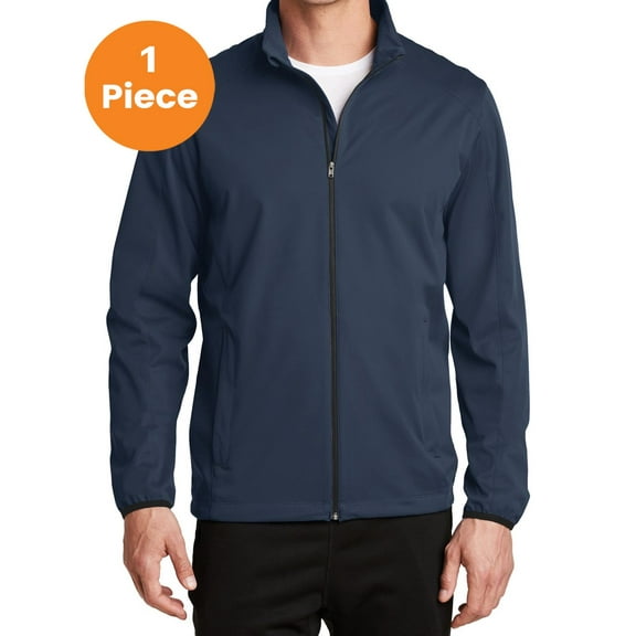 Port Authority J717 Active Soft Shell Jacket, Dress Blue Navy, XL, Mens Coats and Jackets