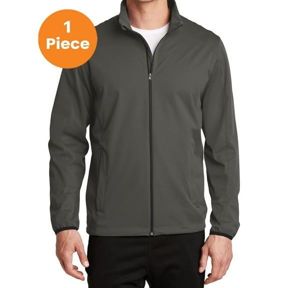 Port Authority J717 Active Soft Shell Jacket, Grey Steel, XL, Mens Coats and Jackets