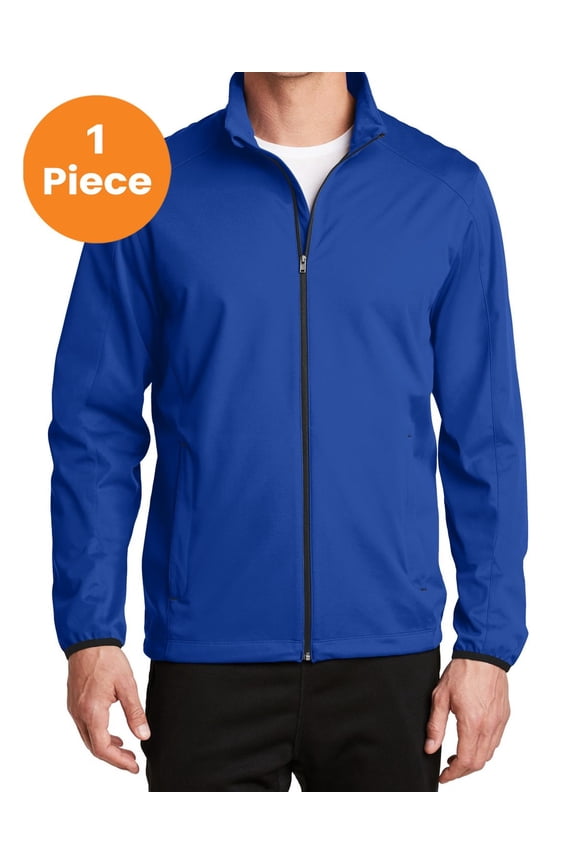 J717 Active Soft Shell Jacket, True Royal, 2XL, Mens Coats and Jackets