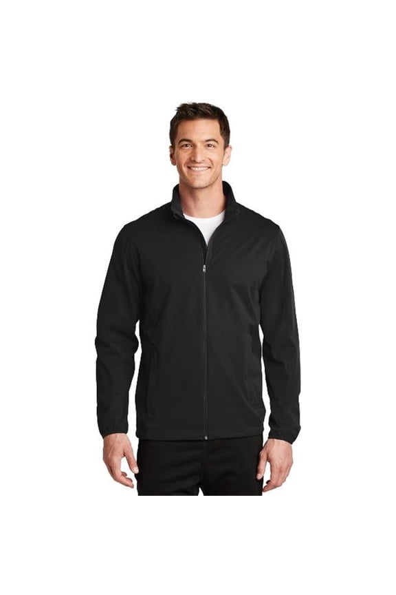 J717 Mens Active Soft Shell Jacket, Deep Black - Medium