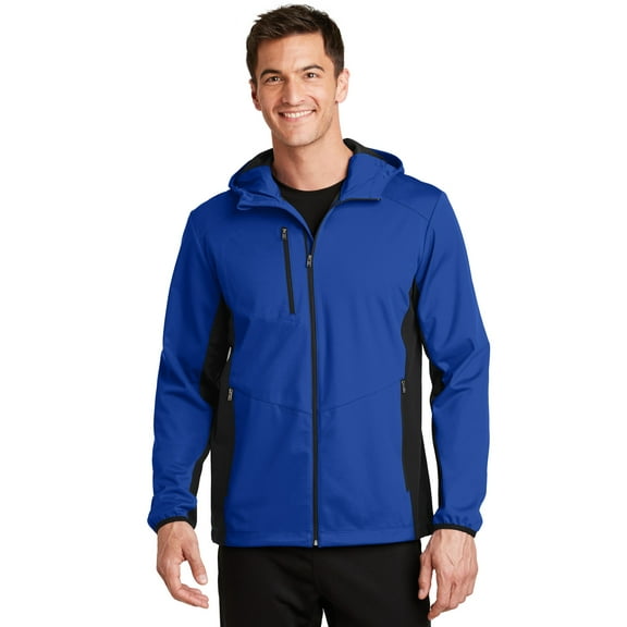 Port Authority J719 Active Hooded Soft Shell Jacket, Big and Tall Active Jackets and Hoodies