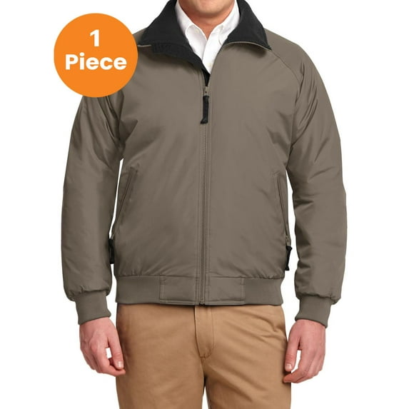 Port Authority J754 Men’s Nylon Polyester Challenger Jacket, Khaki/True Black, 6XL, Mens Winter Coats
