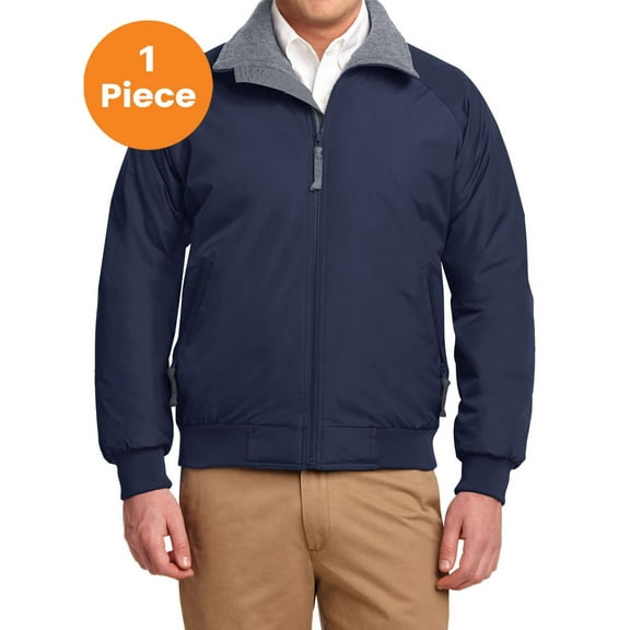 Port Authority J754 Men’s Nylon Polyester Challenger Jacket, True Navy/Grey Heather, XS, Mens Winter Coats