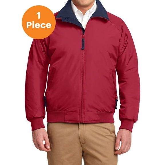 Port Authority J754 Men’s Nylon Polyester Challenger Jacket, True Red/True Navy, XS, Mens Winter Coats