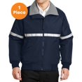 thumbnail image 1 of Port Authority J754R Challenger Jacket with Reflective Taping, True Navy/ Grey Heather/ Reflective, 5XL, Mens Fleece Jackets, 1 of 1