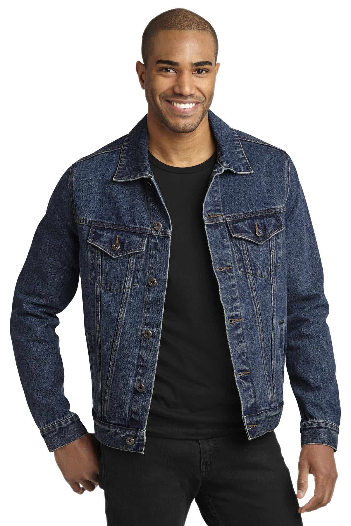 ジャケット・アウター gnp Port Authority J7620 Men's Denim Jacket Coat - Walmart Business