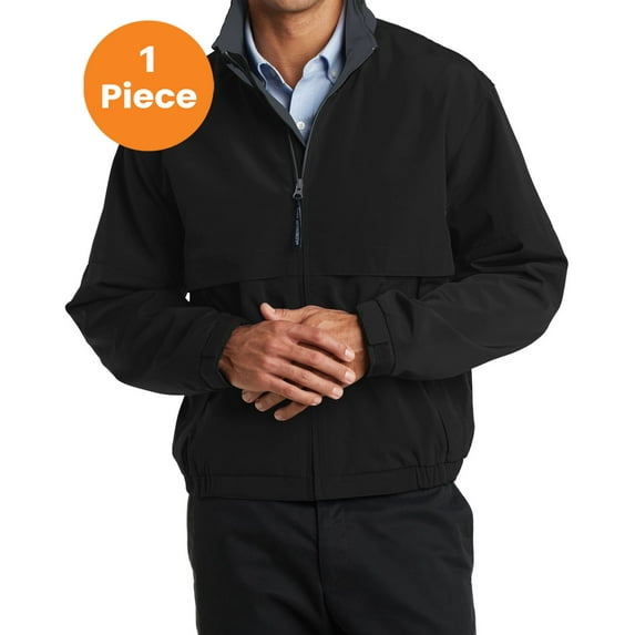 Port Authority J764 Legacy Jacket, Black/Steel Grey, 5XL, Big and Tall Coats and Jackets