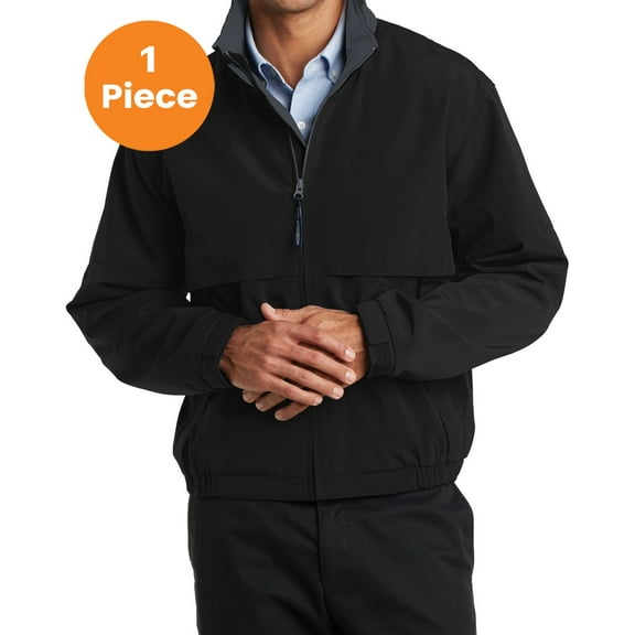 Port Authority J764 Legacy Jacket, Black/Steel Grey, XS, Mens Coats and Jackets