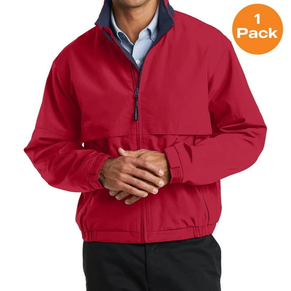 Port Authority J764 Legacy Jacket, Red/Dark Navy, S, Mens Coats and Jackets