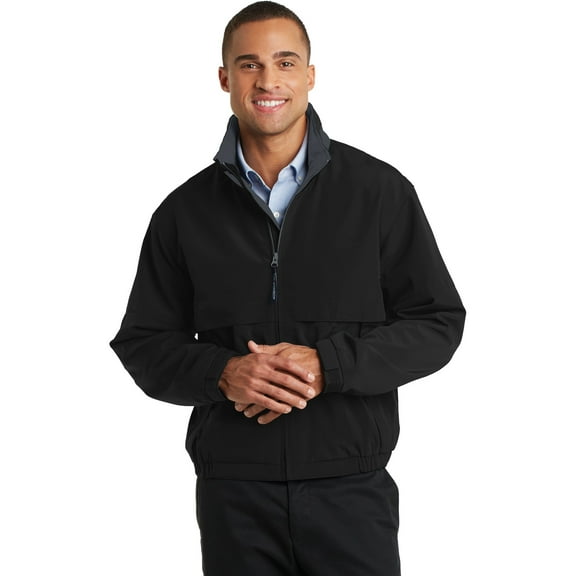 Port Authority J764 Mens Legacy Jacket, Black & Steel Grey - 5XL