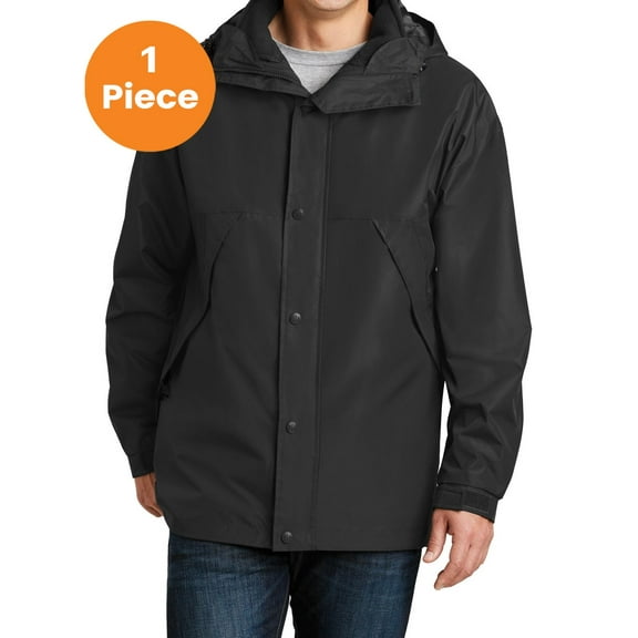 Port Authority J777 3-in-1 Jacket, Black/Black, M, Mens Coats and Jackets