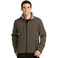 thumbnail image 1 of Port Authority J790 Mens Glacier Soft Shell Jacket, Brown & Chrome - Large, 1 of 2