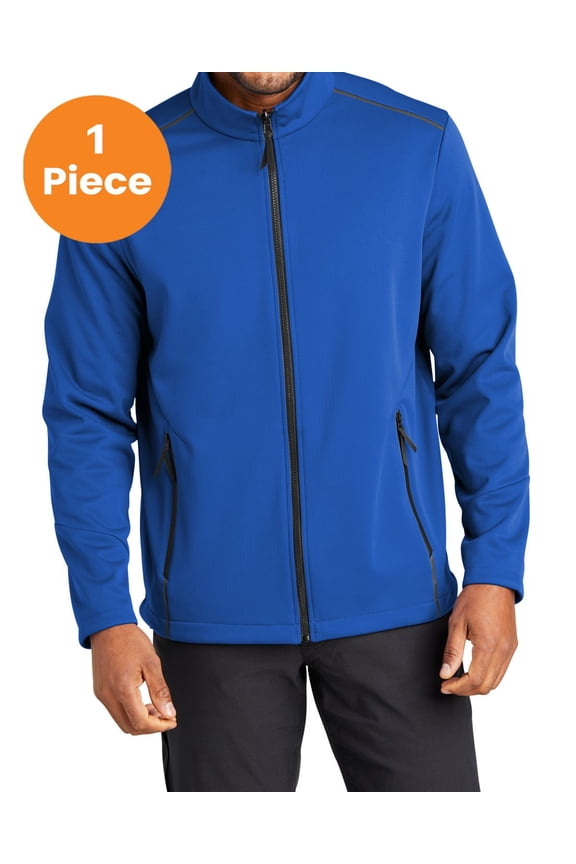 J921 Collective Tech Soft Shell Jacket, True Royal, XS, Mens Coats and Jackets